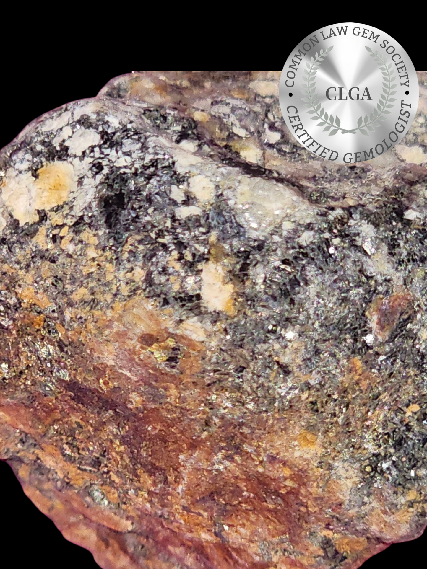 Blue Ember | raw quartz and iron relic with fiery ochre tones | CRSTL&CO™️