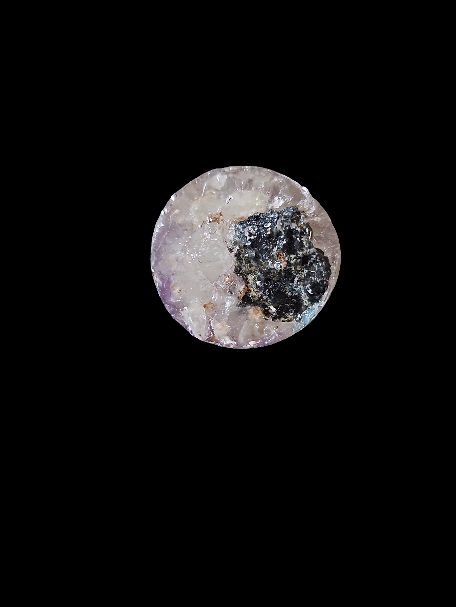 Ash Moon | Resin Orib Relic | Basalt | CRSTL&CO ™️