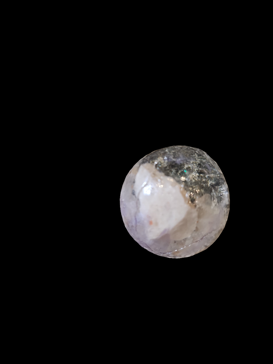 Ash Moon | Resin Orib Relic | Basalt | CRSTL&CO ™️