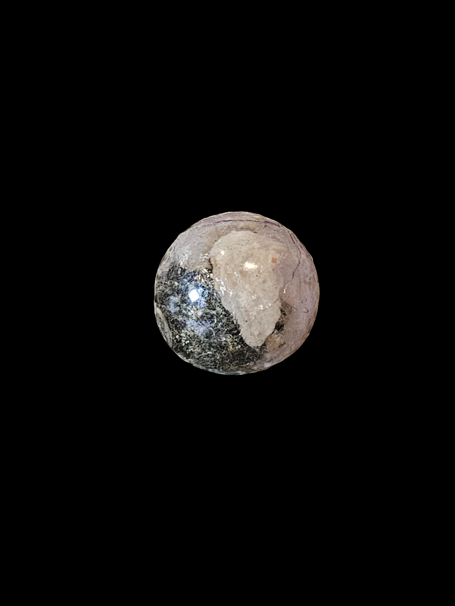 Ash Moon | Resin Orib Relic | Basalt | CRSTL&CO ™️