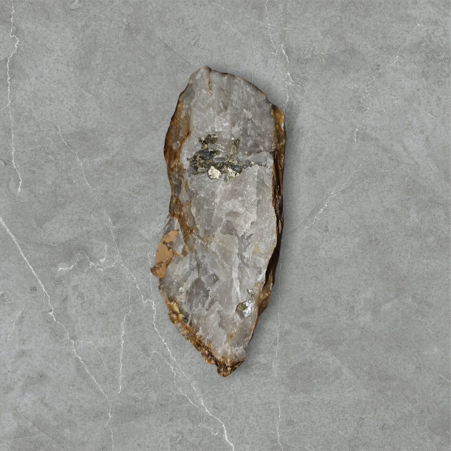 The Hollow Witness Relic – Iron-Stained Quartz & Petrified Stone with Natural Cavities | Sacred Desert Rock | CRSTL&CO™️