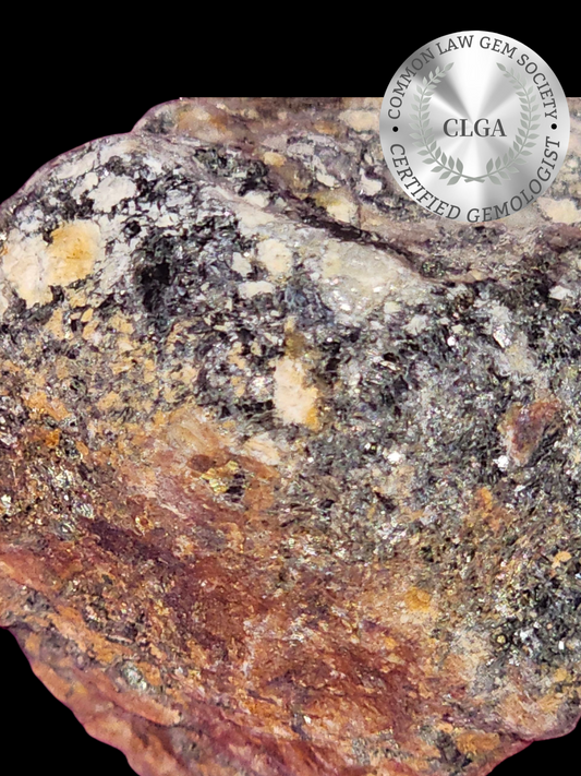 Blue Ember | raw quartz and iron relic with fiery ochre tones | CRSTL&CO™️